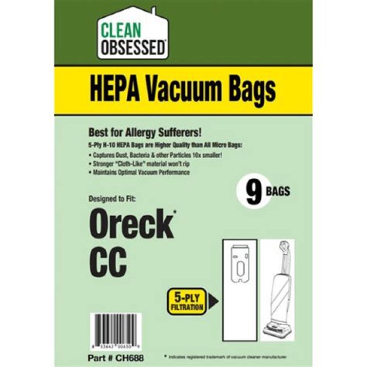 Are Oreck vacuum bags HEPA?