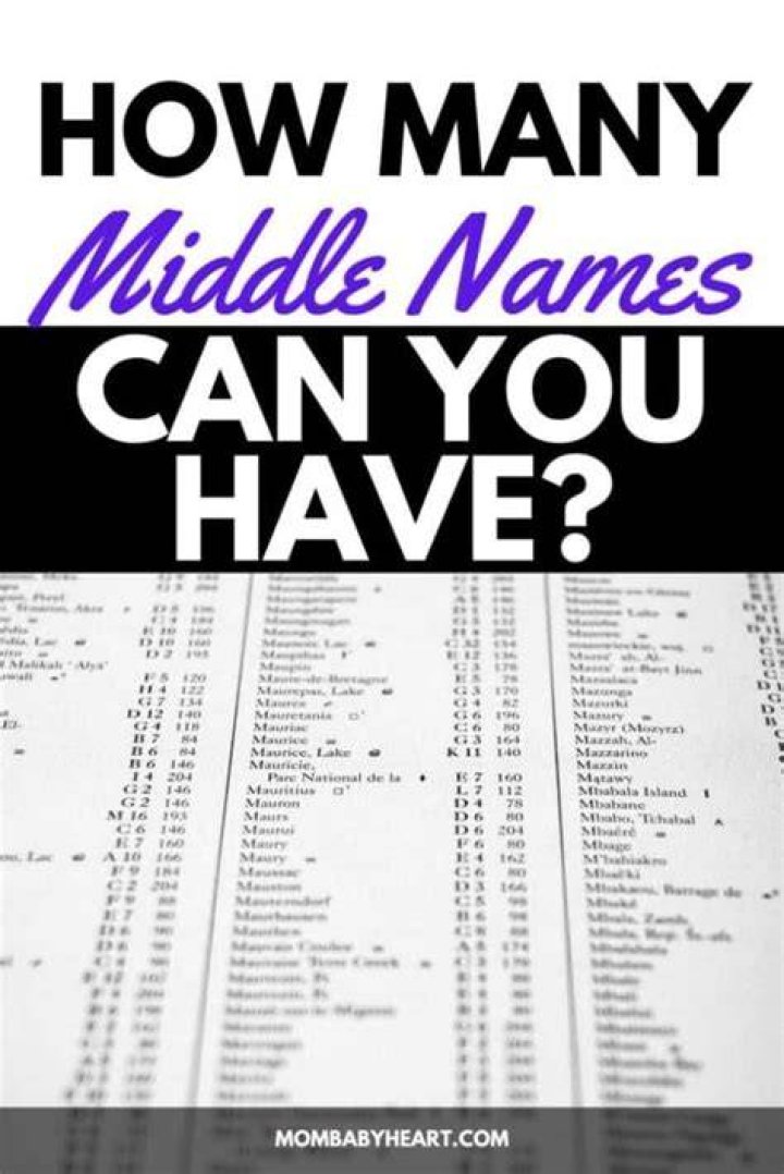 Can you have multiple middle names?