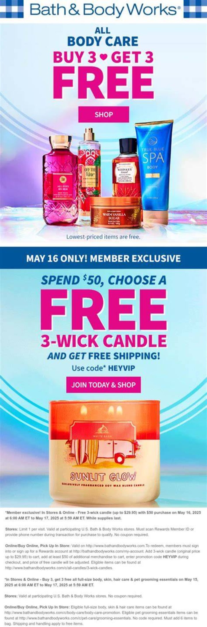 Can you use two promo codes at Bath and Body Works?