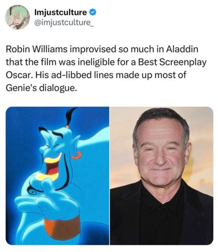 Does Robin Williams sing in Aladdin?