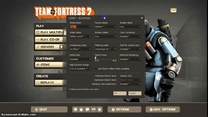 How can I make Team Fortress 2 run faster on my laptop?