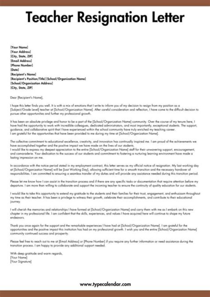 How do I write a letter of resignation for a teaching assistant?