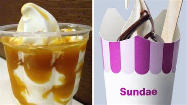 How many carbs are in a plain ice cream sundae at McDonald's?