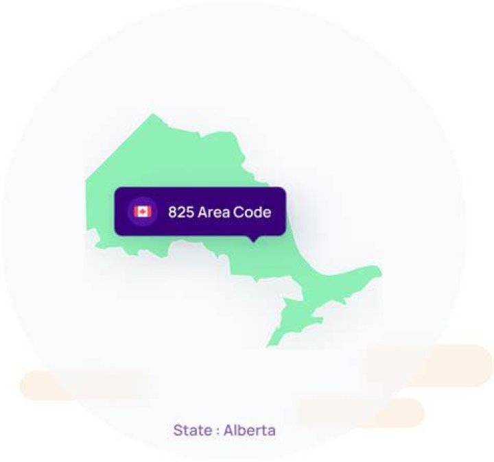 What area code is 825 in Alberta?