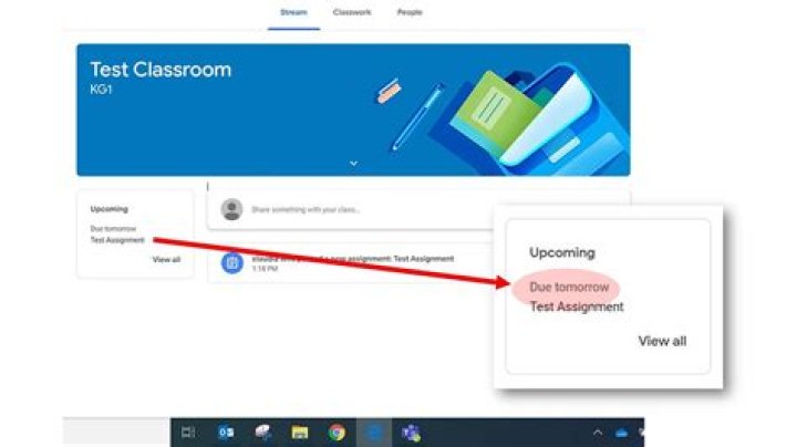 What does it mean when Google Classroom says due tomorrow?