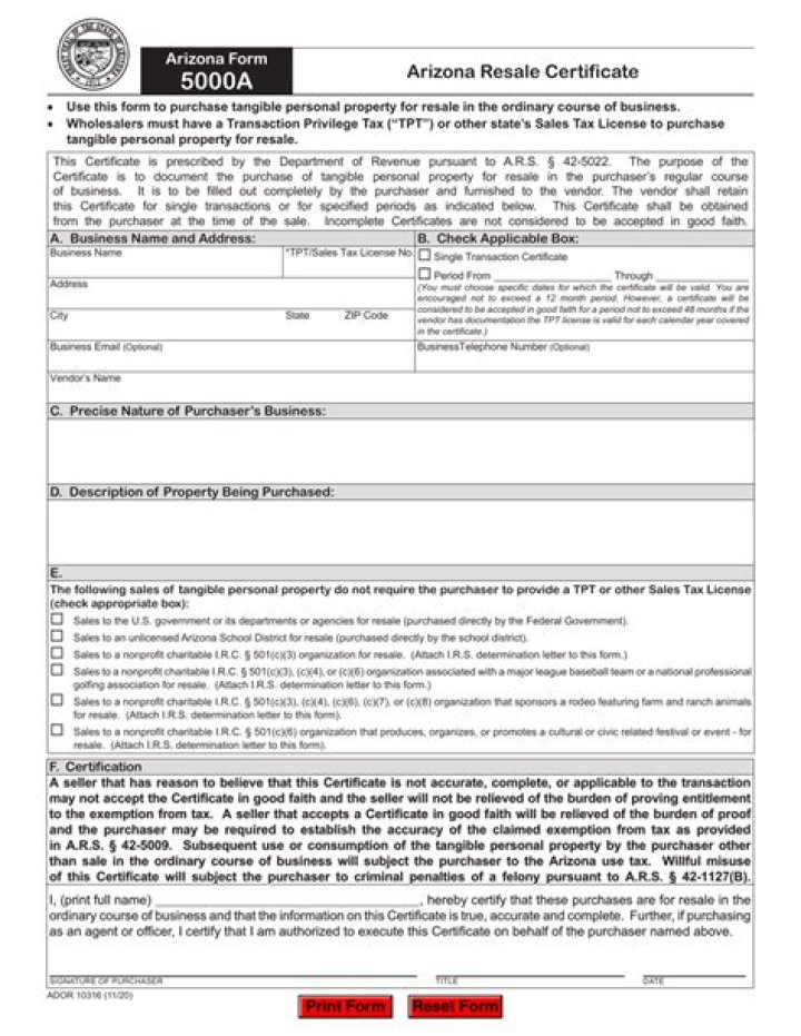 What is a 5000a form?