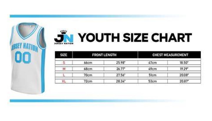 What size is a large NBA jersey?