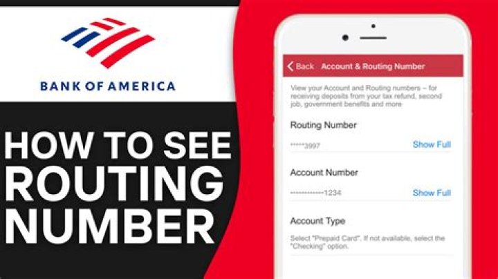 Where is my routing number Bank of America?